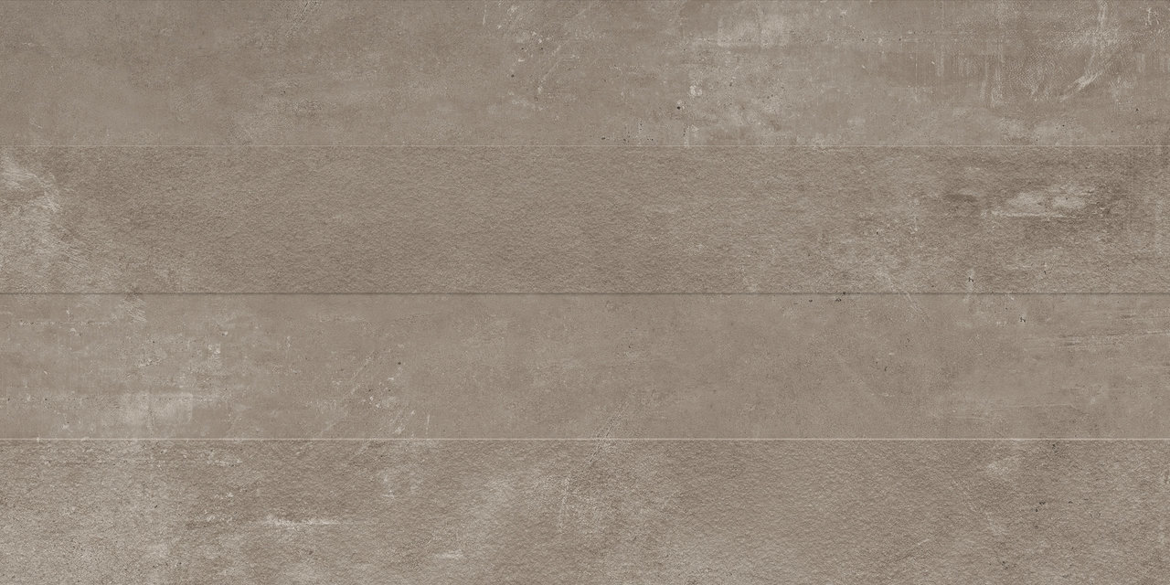 High-quality tile in warm taupe with a matte concrete look for indoor and outdoor areas.