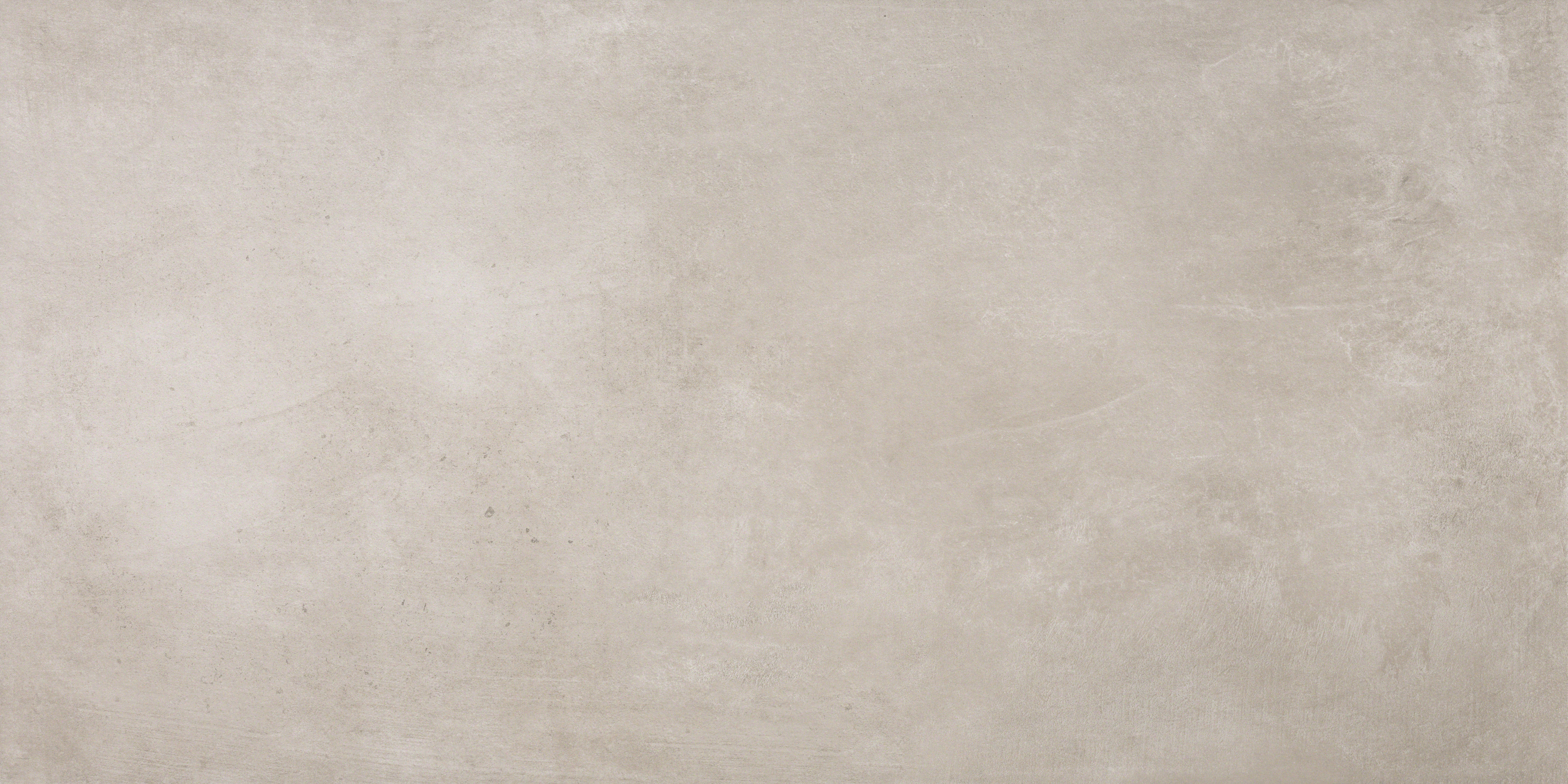 : Light matt grey concrete-effect tile.