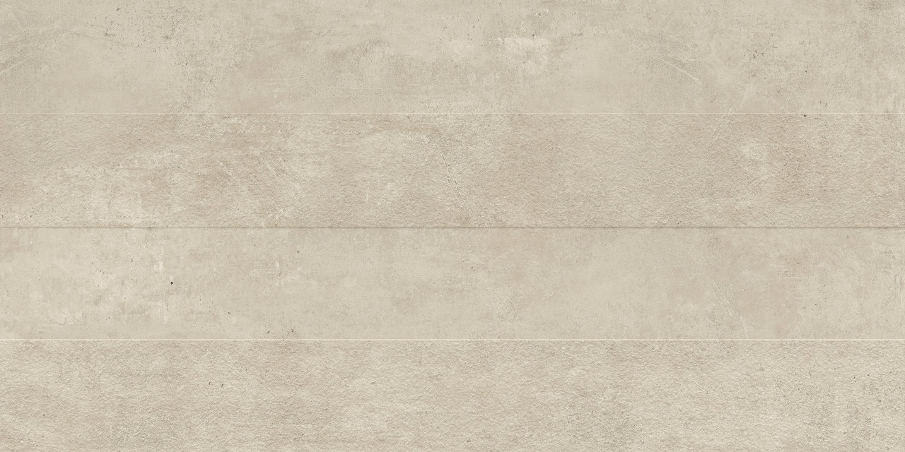 Light, sand-coloured concrete-effect tiles for indoor and outdoor use.