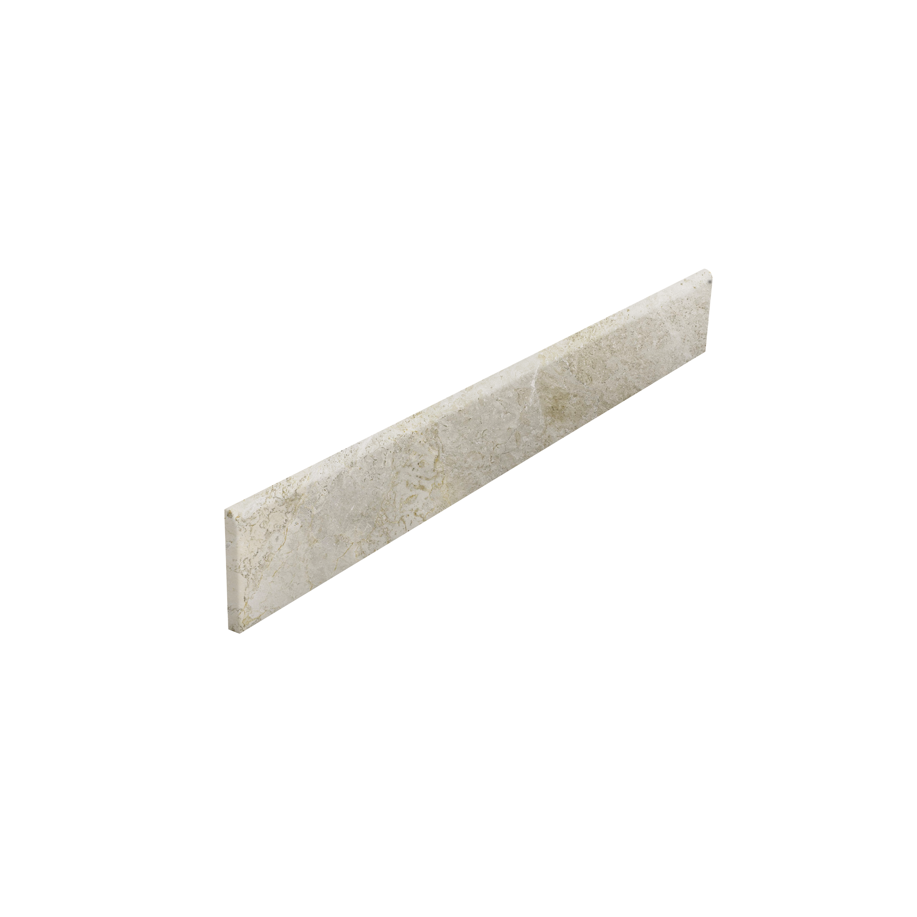 Beige, narrow stone-effect tile for modern indoor and outdoor areas.